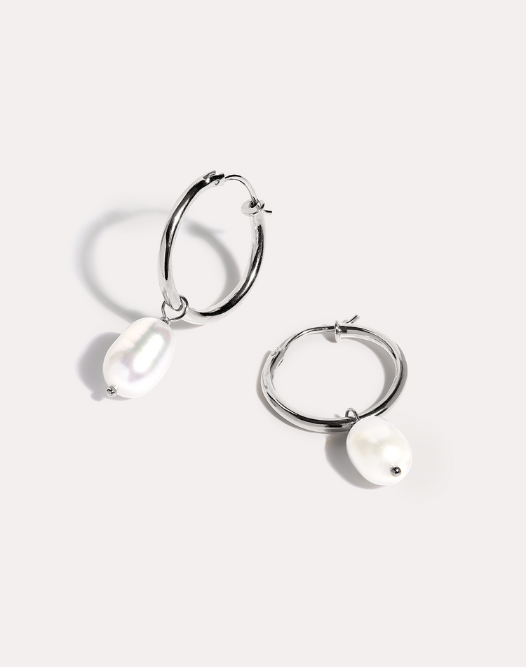 Ada Twin Earring Set in Silver